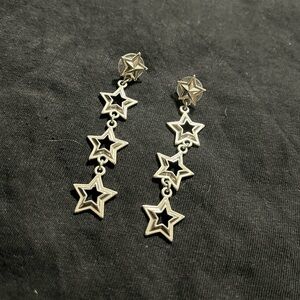 Long star earrings